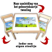 Kindertafel en stoeltjes tweeling