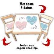 kindertafel en stoeltjes big heart