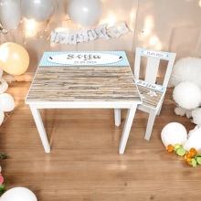 Tafel en stoeltje Bordje