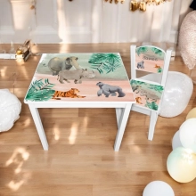 Tafel en stoeltje dierenrijk