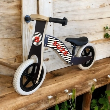 Loopfiets blck met naam stripe