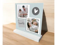 houten standaard met foto Hart duo