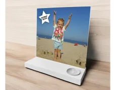 houten standaard met foto ster
