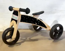 driewieler-2-in-1 houten bord