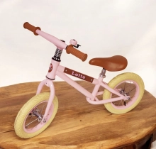 Loopfiets staal blitzy roze