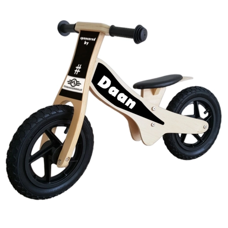 Original-loopfiets met bedrijfslogo en voorbeeldnaam Daan